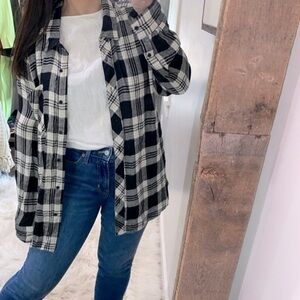 MARKET & SPRUCE black & white flannel size XLarge
